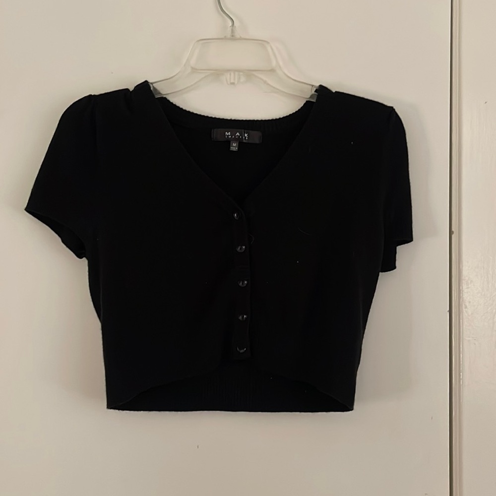 short sleeve button up top